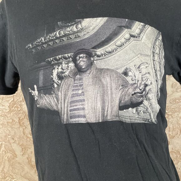 The Notorious BIG T-Shirt Size S Black Biggie Graphic Hip Hop Rap Cotton Mens - Picture 2 of 8